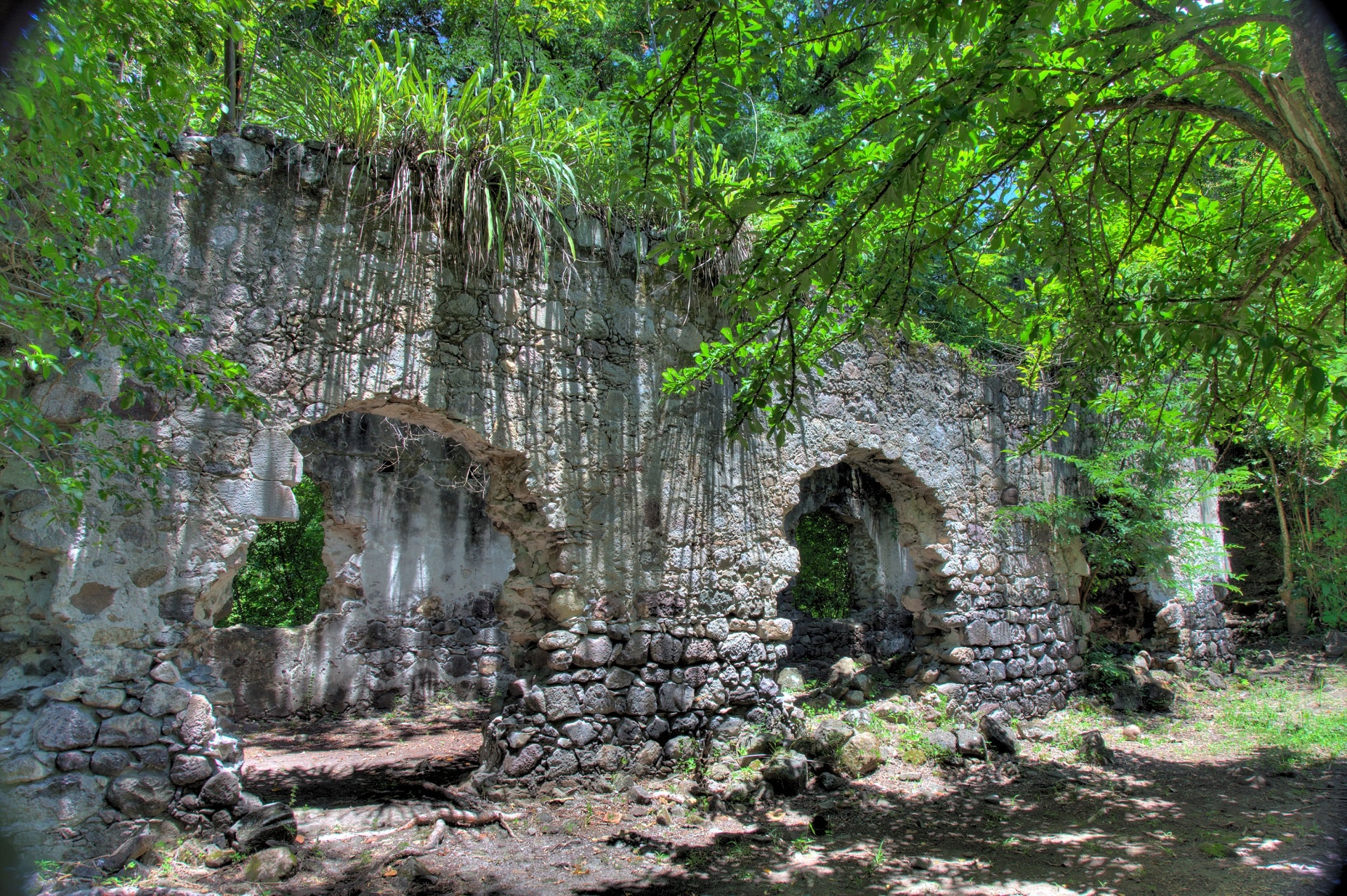 Ruins at Anse Mamin St Lucia